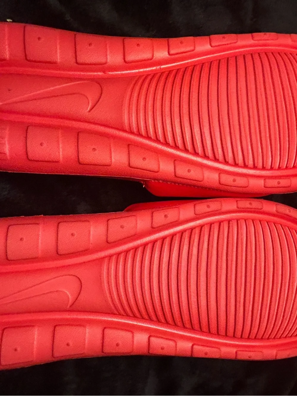 Nike Red and Black Slide Sandals